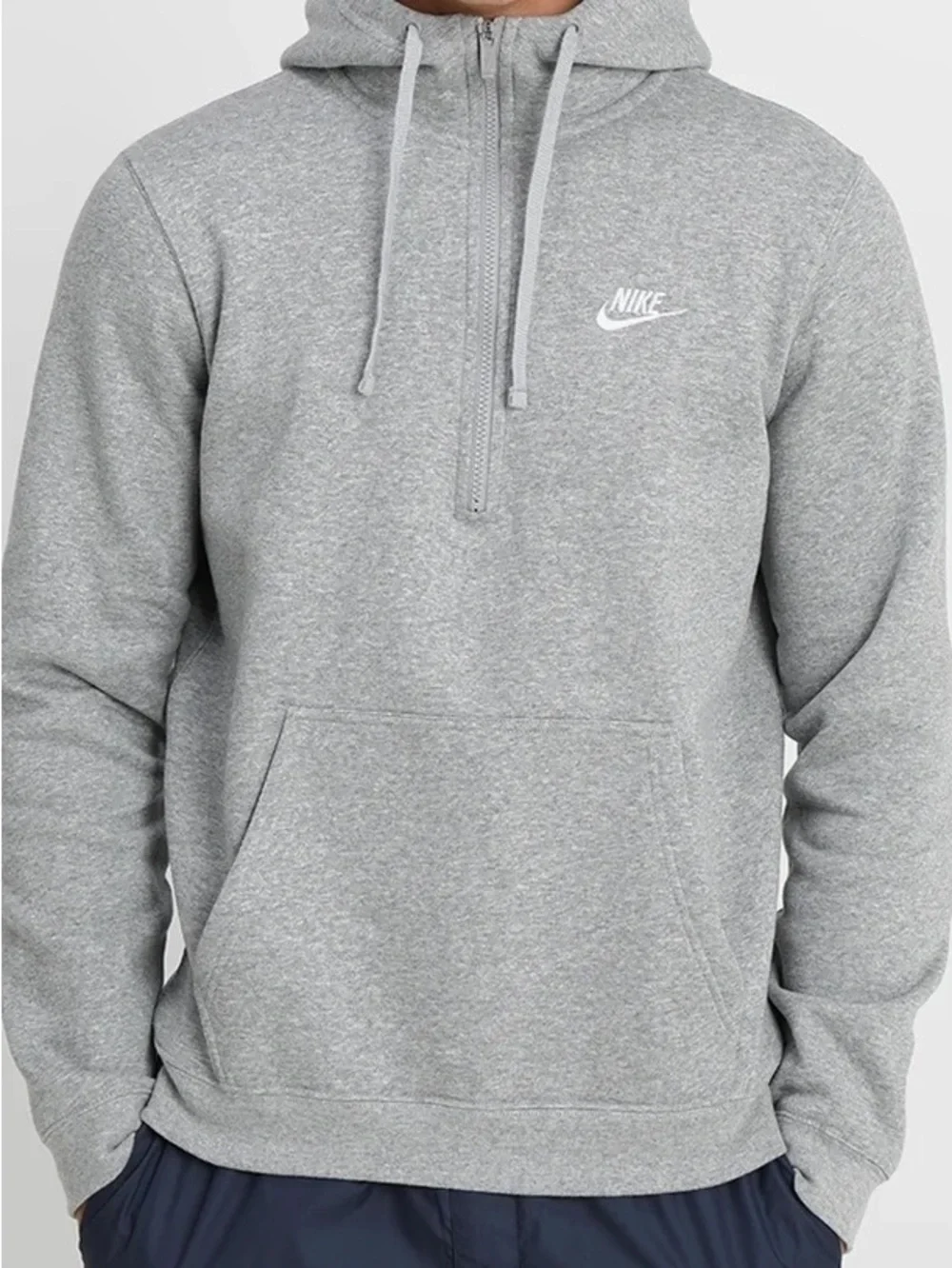 Nike Men’s Light Gray Half-Zip Hoodie